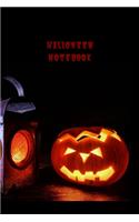 Halloween Notebook: Black Lined Paper Halloween Composition Book With Creepy Scary Pumpkin Journal And Diary 100 Pages For Teens