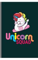 Unicorn Squad: Cute Unicorn Design Perfect for Students, Kids & Teens for Journal, Doodling, Sketching and Notes Gift (6"x9") Dot Grid Notebook to write in