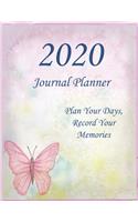 2020 Journal Planner Plan Your Days, Record Your Memories