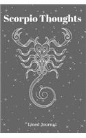 Scorpio Thoughts Lined Journal