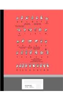 Sign Language Alphabet Graph Paper Composition Book: 5x5 Graph Ruled Notebook, 200 sheets, 100 pages