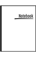 Notebook: Unlined Blank Large with Page Numbers Soft Matte White Memo Book-Journaling Memories