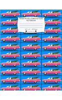 Wide Ruled Composition Notebook. 8.5x 11. 120 Pages. Christmas Cars: Old Cars Christmas Theme. Multi Purpose Wide Ruled Journal Paper. Cars with Christmas Three Pretty Girl Pattern Cover.
