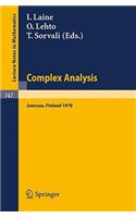 Complex Analysis. Joensuu 1978