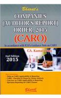 Companies (Auditor's Report) Order, 2015 (CARO)