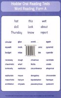 Hodder Oral Reading Tests: Test Cards