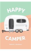 Caravan Journal Blank Lined Happy Camper Travel Notebook