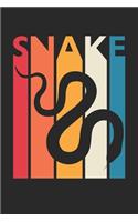 Gift for Animal Lover - Colorful Snake Diary - Vintage Snake Notebook - Retro Snake Journal