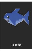 Shark Notebook: Retro Pixel Shark Lined Journal for Women, Men and Kids. Great Gift Idea for All Sharks Lover & Gamer.