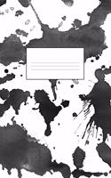 Black and White Ink Blot 5 X 8 100 Pages College Ruled Journal Notebook