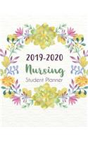 Nursing Student Planner 2019-2020: Weekly and Monthly School Planner Calendar Organizer & Scheduling Agenda Journal Notebook, Academic Year July 2019 - June 2020 Cactus Flower Wreath 