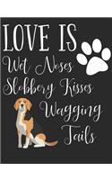 Love Is Wet Noses Slobbery Kisses Wagging Tails