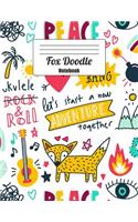 Fox Doodle Notebook: Cute Fox Doodling Art Wide Ruled Children's Composition Book Writing Practice Paper (Journal, Diary)