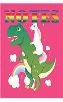 Notes: Dinosaur Notebook, Journal, Diary size 6x9