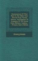 Reminiscences of West Point in the Olden Time: Derived from Various Sources, and Register of Graduates of the United States Military Academy...