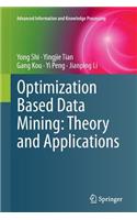 Optimization Based Data Mining: Theory and Applications