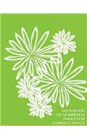Notebook 120 numbered pages for Cornell Notes: Notebook for Cornell notes with lime green cover - 8.5"x11" ideal for studying, includes guide to effective studying and learning