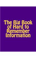 The Big Book of Hard to Remember Information: (Keep Me Safe!)(English)