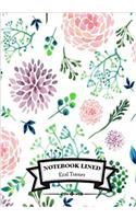 Lined Notebook - Floral: Notebook Journal Diary, 110 Lined Pages, 7 X 10