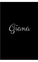 Giana: notebook with the name on the cover, elegant, discreet, official notebook for notes