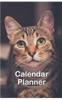 Calendar Planner: Yearly Monthly Planner for Cat Lovers 5.5x8.5" black and white interior with cute cat cartoons Organizer Book Gift 25 pages