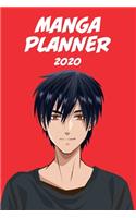 Manga planner 2020 [red eyes boy ] red background][weekly] [6x9]