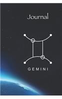 Journal Gemini: A Book with Blank Journal Lines Paper for Making Notes, Writing Your Ideas or Planning Your Projects, Writing, Doodling, Brainstorming, Personal Gro
