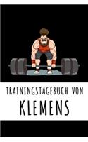 Trainingstagebuch von Klemens: Personalisierter Tagesplaner für dein Fitness- und Krafttraining im Fitnessstudio oder Zuhause