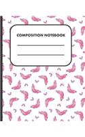 Composition Notebook: Pink Butterflies Pattern Cute College Ruled Blank Lined Paper Journal Notebooks to Write in for Students Colleges and Home Schools