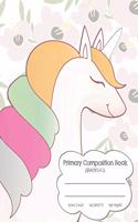 Unicorn Primary Composition Book: With Story Space and Dotted Mid Line Grades K-2 Notebook For Girls
