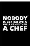 Nobody Is Better With Their Hands Than A Chef: Blank DIY Family Recipe Journal To Write In Funny Cookbook Quote