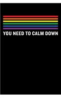 You Need To Calm Down: 120 pages 6x9 Lined Writing Paper - LGBT Pride, Lesbian Pride, Gay Pride, Transgender Pride Gift Idea