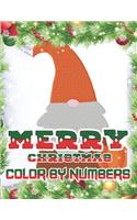 Merry Christmas Color By Numbers: a beautiful colouring book with Christmas designs on a black background, for gloriously vivid colours