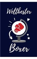 Weltbester Boxer: A4 Notizbuch BLANKO Geschenkidee für Boxer Kickboxer - schönes Geschenk für Boxfans Boxtrainer - Trainingsbuch - Planer - Teamgeschenk - Boxen