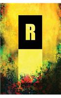 Monogram "R" Notebook: Blank Journal Diary Memoir Log Logue(18 Tropo One 150 Lined)