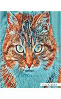 Van Gogh Style Sketchbook: Van Gogh Style Cat Print (1), 8" x 10" - Drawing Sketchbook, Unlruled Notebook, Drawing Paper -[Sketch book]