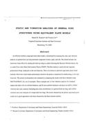 Static and Vibration Analyses of General Wing Structures Using Equivalent Plate Models