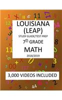 7th Grade LOUISIANA LEAP, 2019 MATH, Test Prep