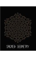Sacred Geometry: Golden Flake Mandala Art Journal Cover, Cornell Lined Notebook . Geometric Design for Yoga, Meditation, Dream Diary or Notes for Work or School.