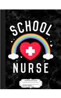 Womens School Nurse Composition Notebook: College Ruled 93/4 X 71/2 100 Sheets 200 Pages for Writing