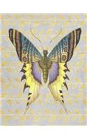 Notebook: 8.5 X 11 202 Lined Pages Colorful Butterfly Vine Notebook