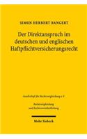 Der Direktanspruch im deutschen und englischen Haftpflichtversicherungsrecht