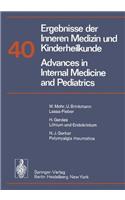 Ergebnisse der Inneren Medizin und Kinderheilkunde / Advances in Internal Medicine and Pediatrics