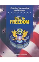 Holt Call to Freedom Chapter Summaries and Review