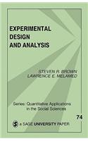 Experimental Design and Analysis