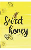 Sweet Honey: Blank Lined Notebook ( Beekeeper ) Hexagons