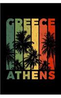 Athens Greece: Notebook Lined College Ruled Paper With Stylish Vintage Sunset Matte Soft Cover (6 x 9 inches).