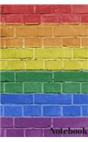 Rainbow Gay Pride Notebook: Supporting the LGBT community, a 108-page quality lined Notebook with the Rainbow flag