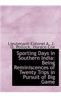 Sporting Days in Southern India