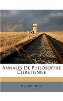 Annales de Philosophie Chretienne